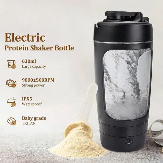 650ml Electric Shaker Portable Bottle, Protein Shaker and Bottle Blender. Solveify