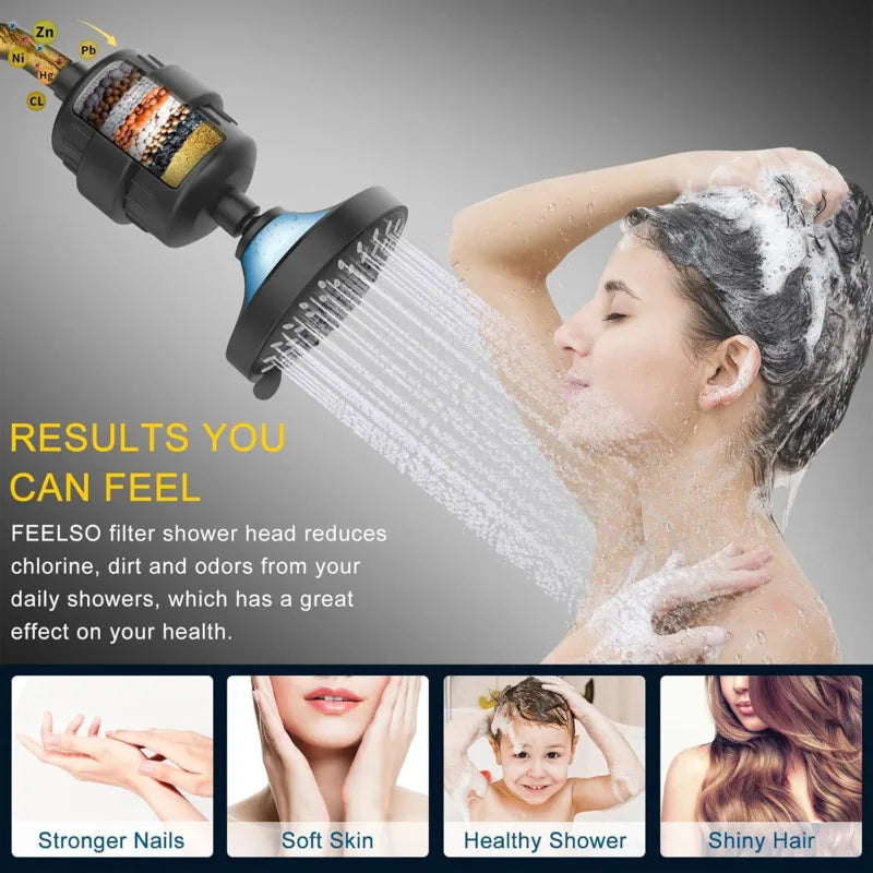 5 Modes High Pressure Shower Head 4 Inch High Flow Fixed Showerheads Sprayer Bathroom Rain Showerhead Faucet Replacement Part Solveify