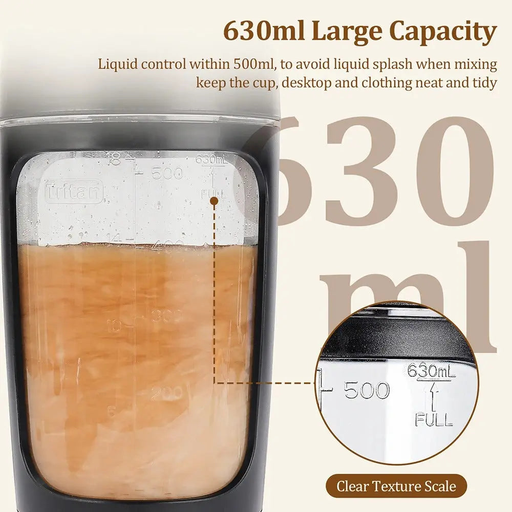 650ml Electric Shaker Portable Bottle, Protein Shaker and Bottle Blender. Solveify