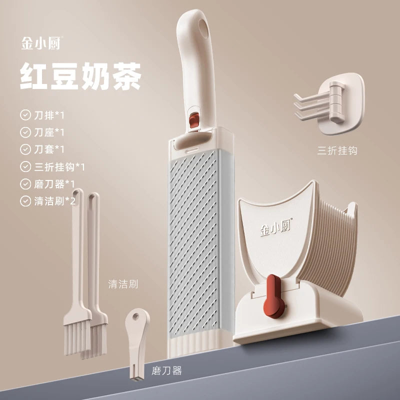 ONCE for All Meat Slicer and  Knife Set for Meat Slicing , Manual Fresh Meat Cutter, Slicer for Beef, Pork, Chicken Breast Solveify