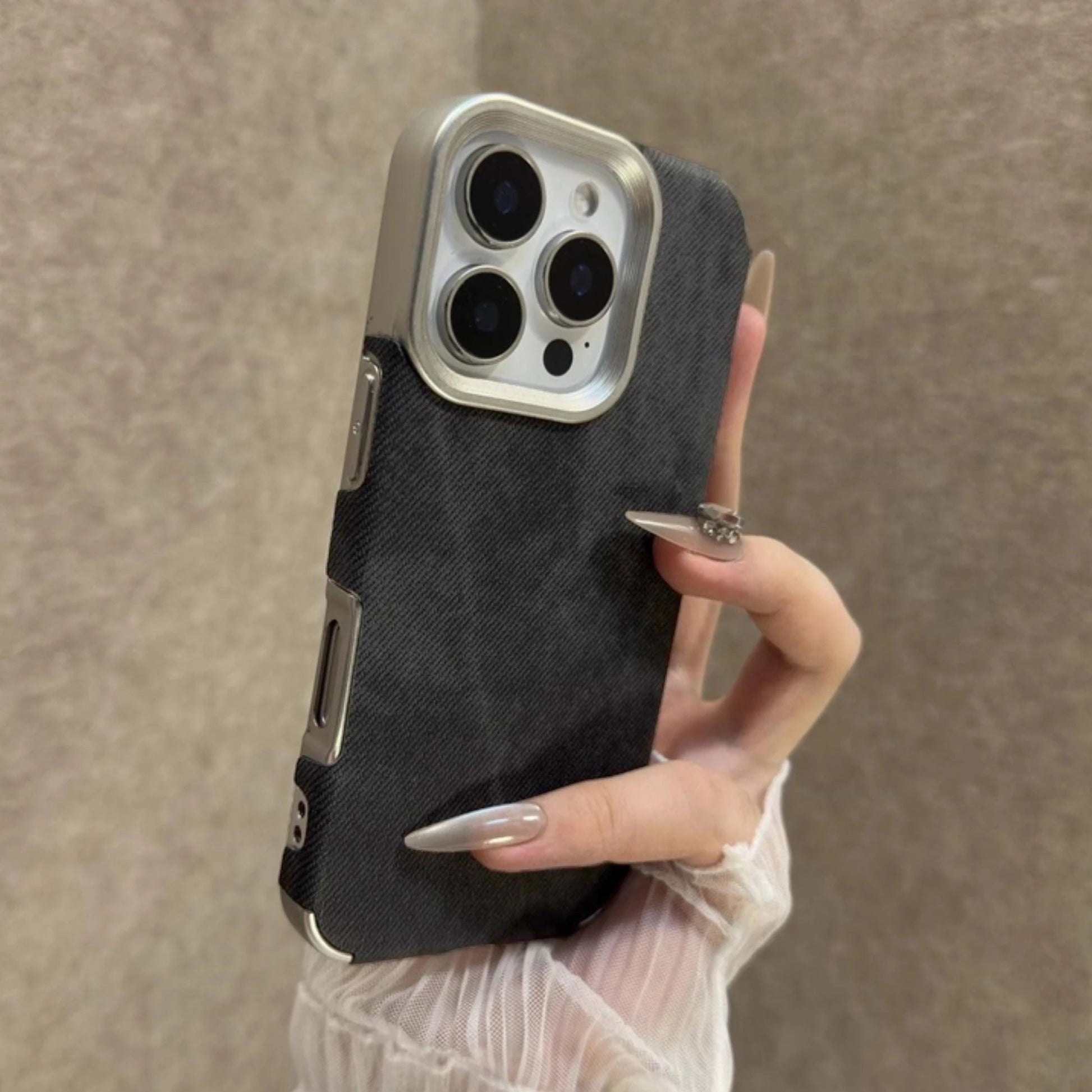 Retro Vintage Cowboy Fabric Case for iPhone 17 Air 16 15 14 13 12 Pro Max 11 Plus Luxury Jeans Soft Bumper Armor Phone Cover Solveify