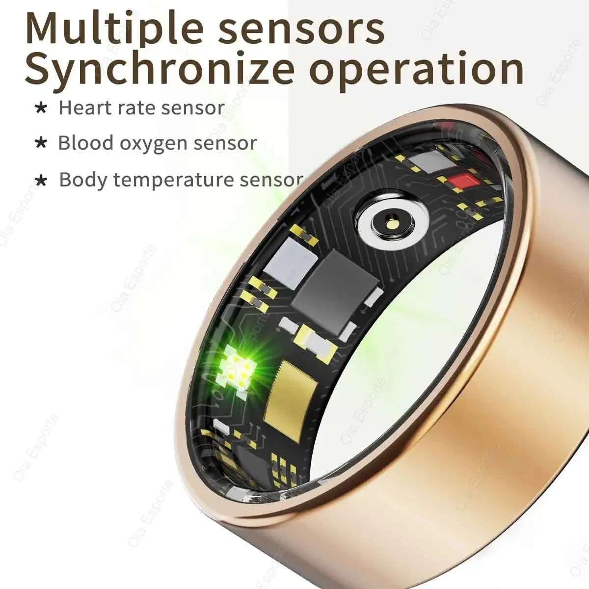 R10 Smart Ring with Charging Dock Men Women Health Sleep Heart Rate Monitoring IP68 & 5ATM Waterproof Multi-sport Mode Solveify